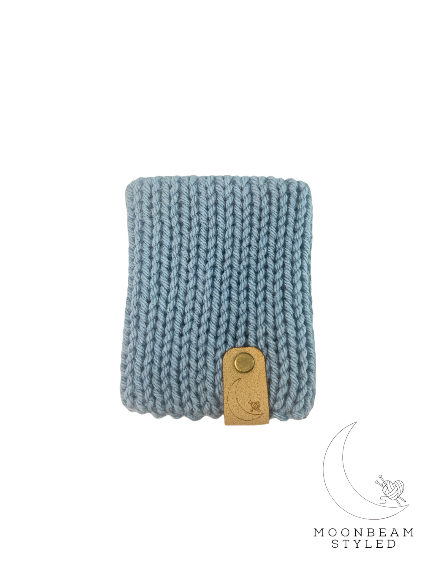 Handmade Knit Cup Cozy Slate Blue