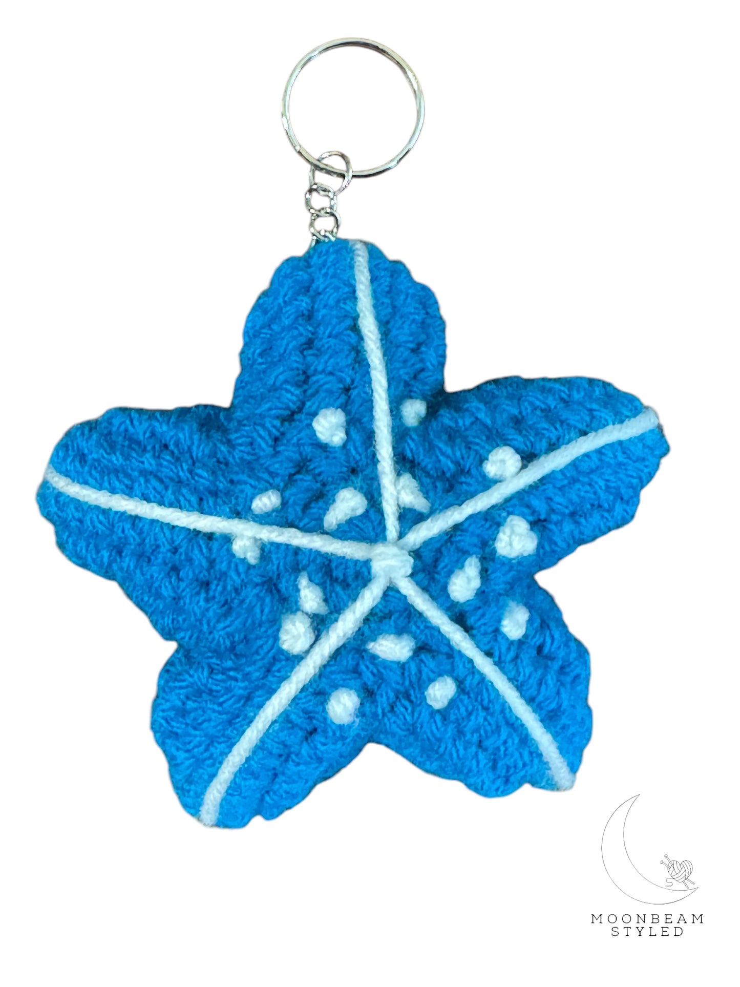 Handmade Crochet Starfish Keychain