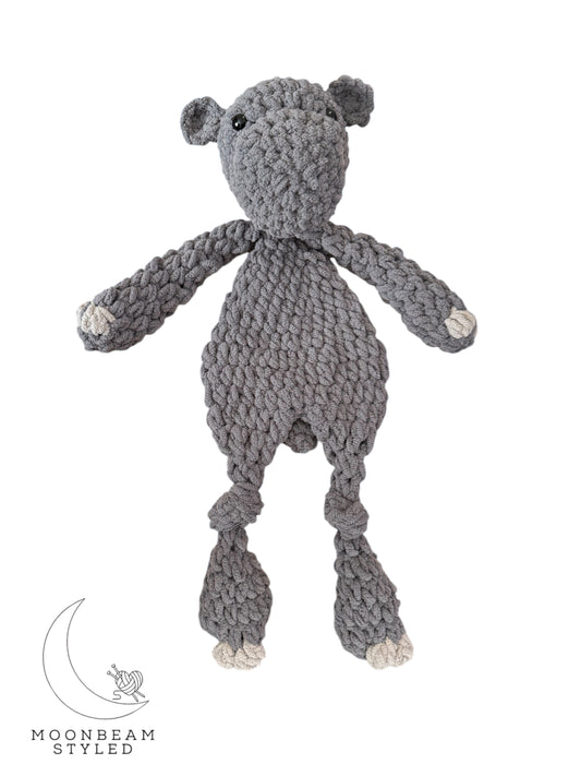 Handmade Crochet Knotty Hippo