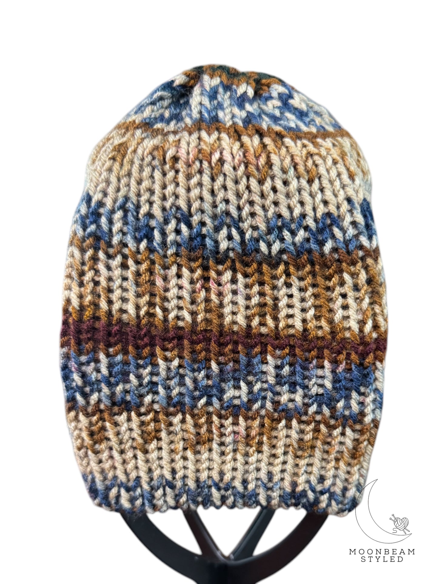 Handmade Knit Beanie High Sierra Stripe