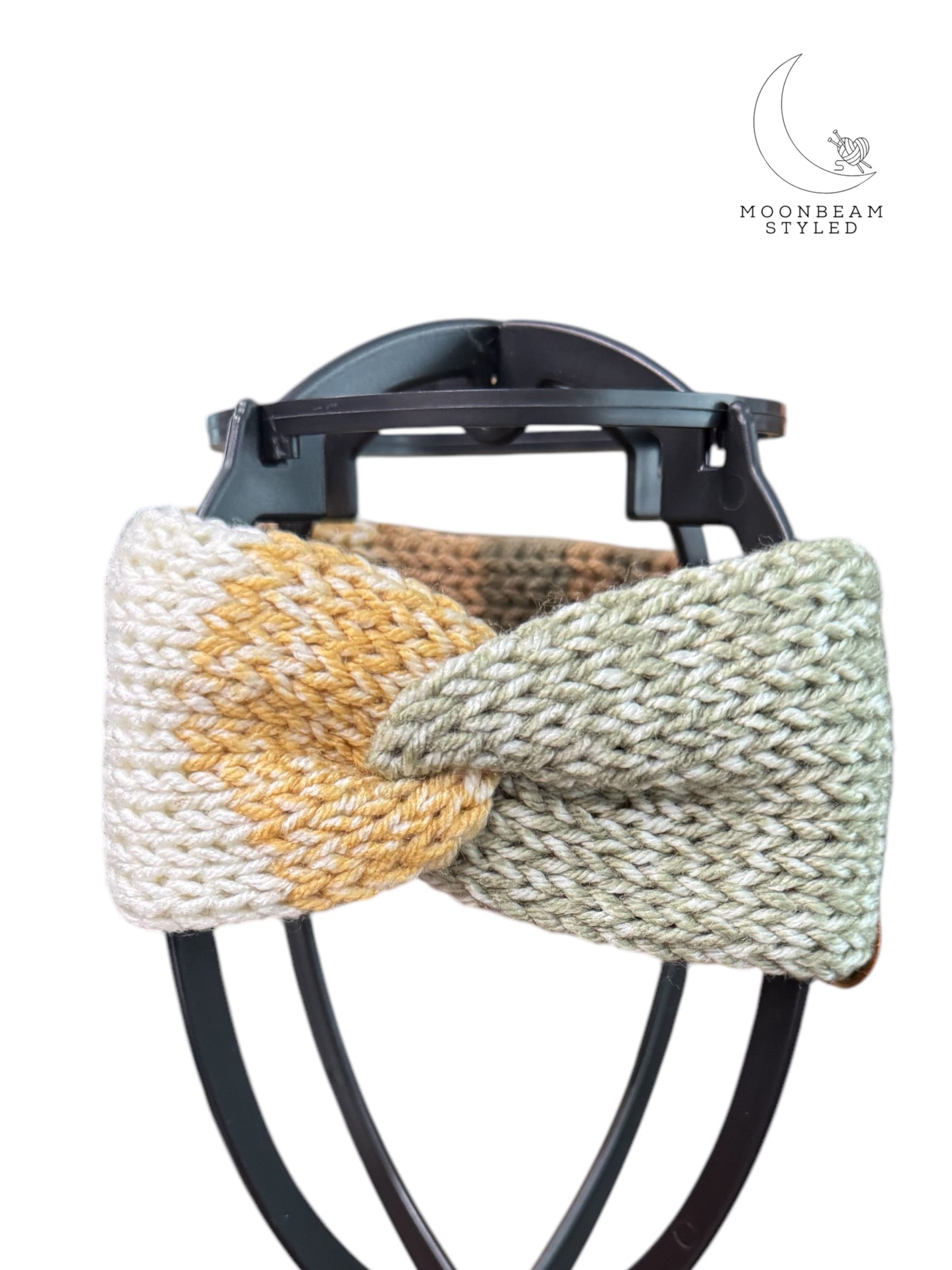 Handmade Knit Headwrap Green Skies