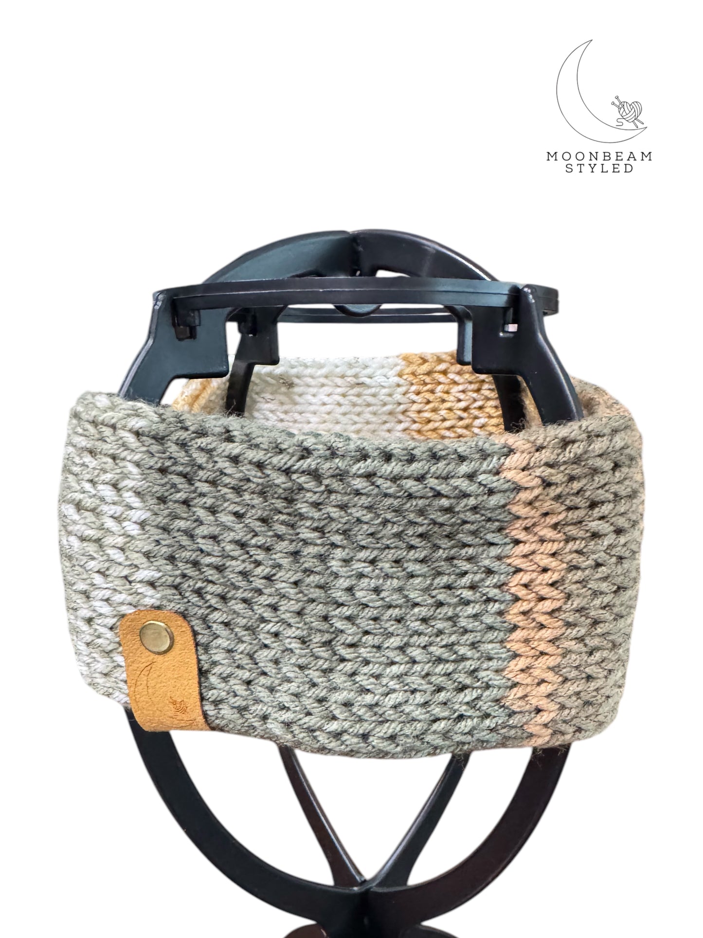 Handmade Knit Headwrap Green Skies